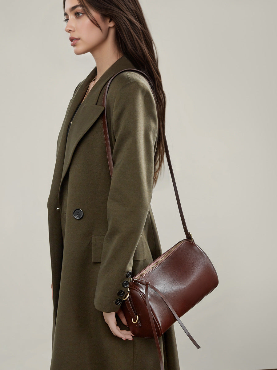 High-End Design Women's 100% Genuine Leather Single Shoulder Pillow Bag Seattle