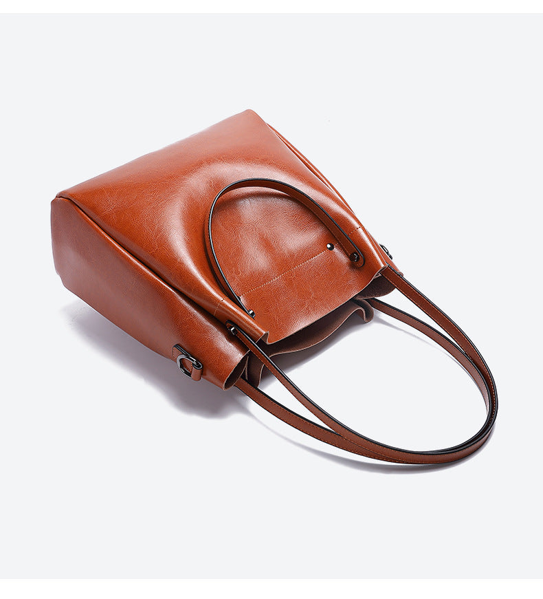 High-End Design Women's 100% Genuine Leather Tote Bag Faro