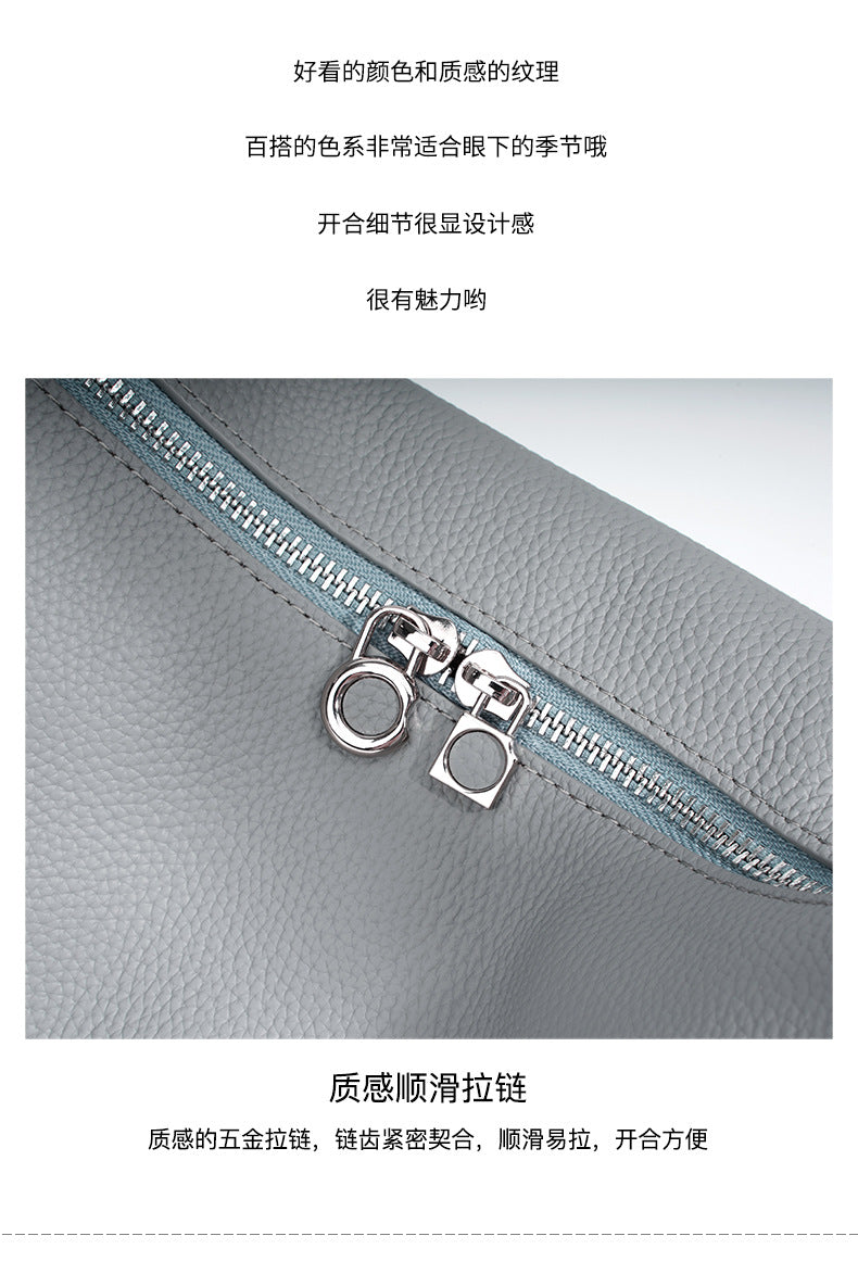 High-End Design Women's 100% Genuine Leather Single Shoulder Pillow Bag Palermo