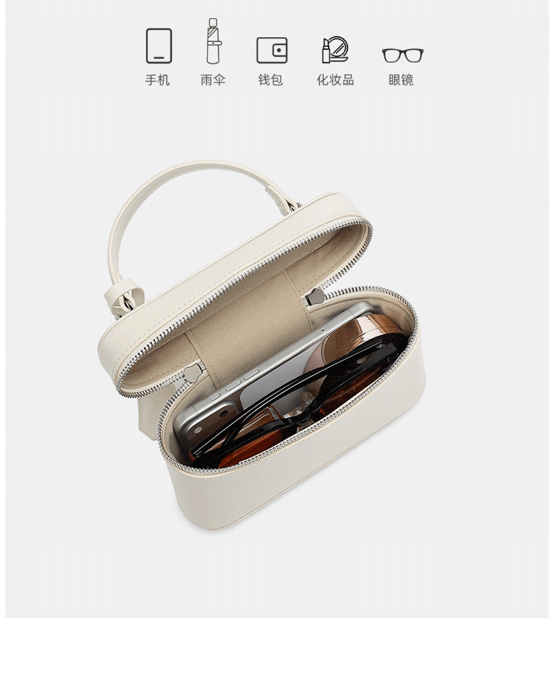 High-End Design Women's 100% Genuine Leather Single Shoulder or Crossbody Handmade Box Bag Puerto Rico