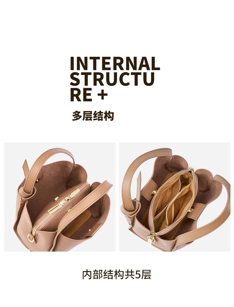 High-End Design Women's Bag 100% Genuine Leather Single Shoulder or Crossbody Bag Washington