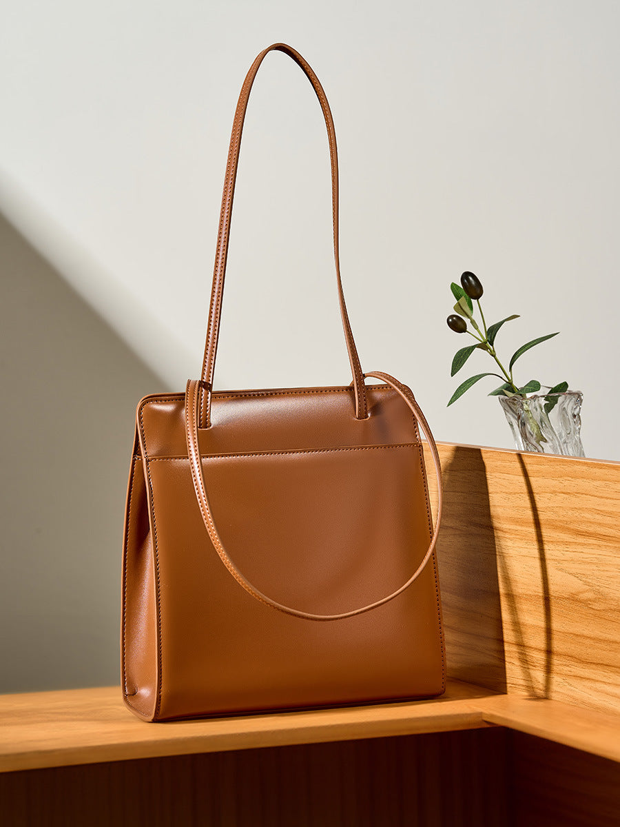 High-End Design Women's 100% Genuine Leather Tote Bag Saragosa