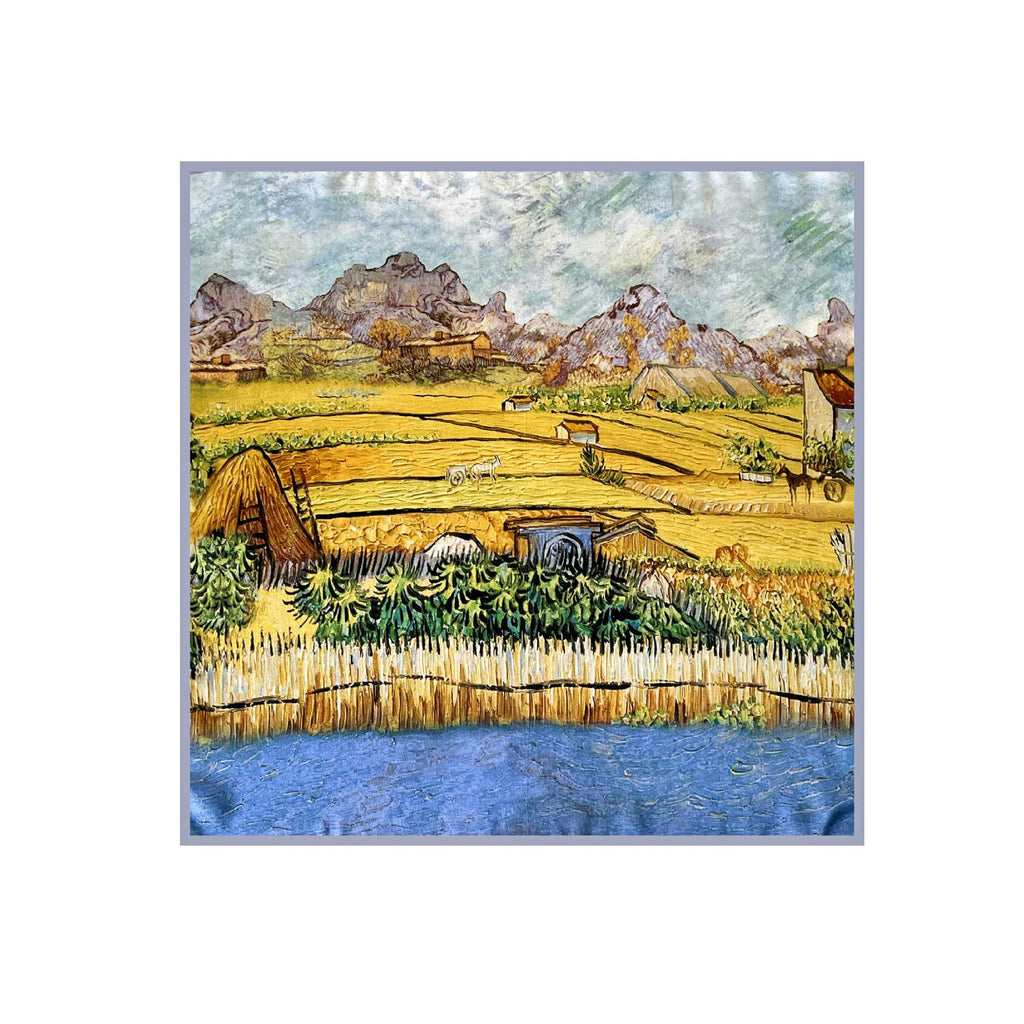 Women's 100% Mulberry Silk Scarves, Oil Printed in France
