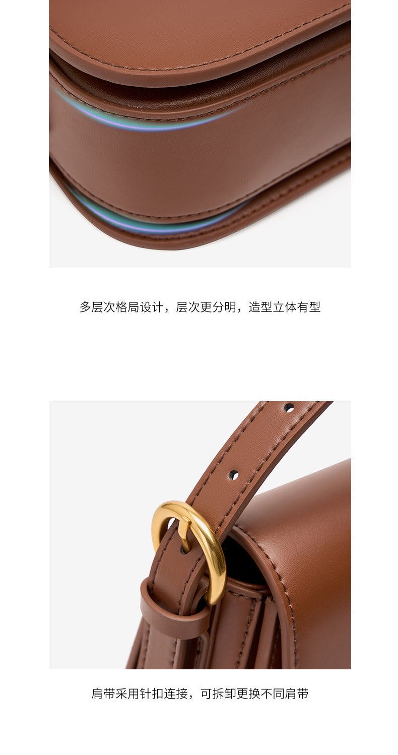 High-End Design Women's Bag 100% Genuine Leather Single Shoulder or Crossbody Bag Alberta
