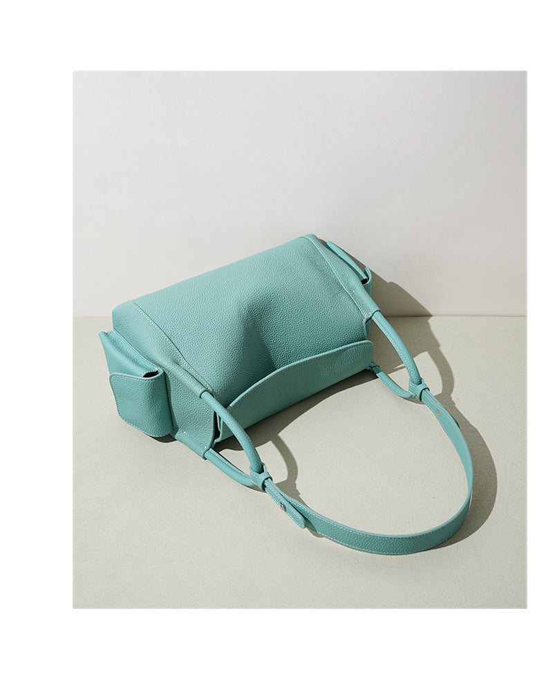 High-End Design Women's 100% Genuine Leather Single or Across Shoulder Pillow Bag Parma