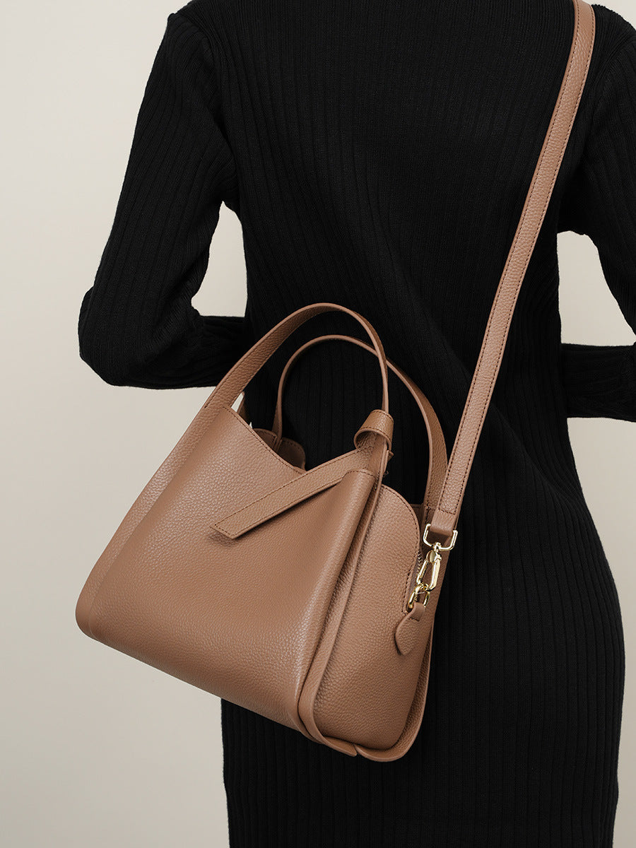 High-End Design Women's Bag 100% Genuine Leather Single Shoulder or Crossbody Bag Washington