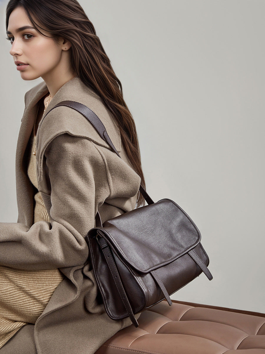 High-End Design Women's 100% Genuine Leather Retro Shoulder and Crossbody Bag New Jersey