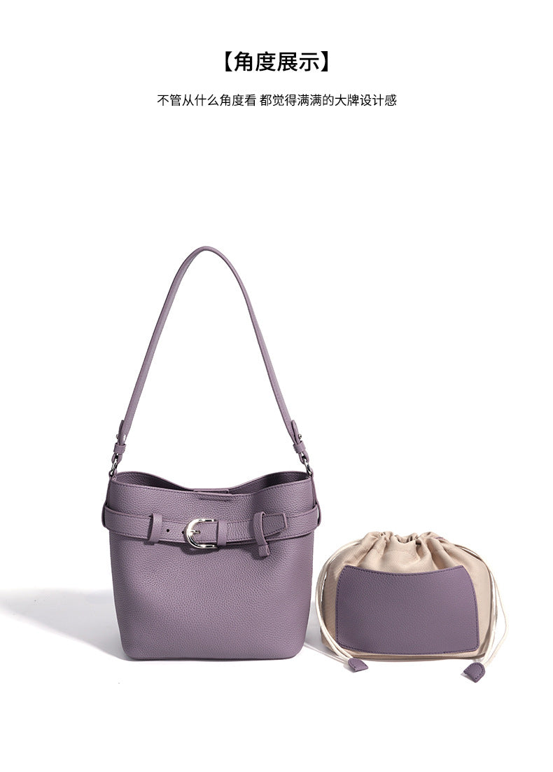 High-End Design Women's 100% Genuine Leather Single or Across Shoulder Tote Bag Siena