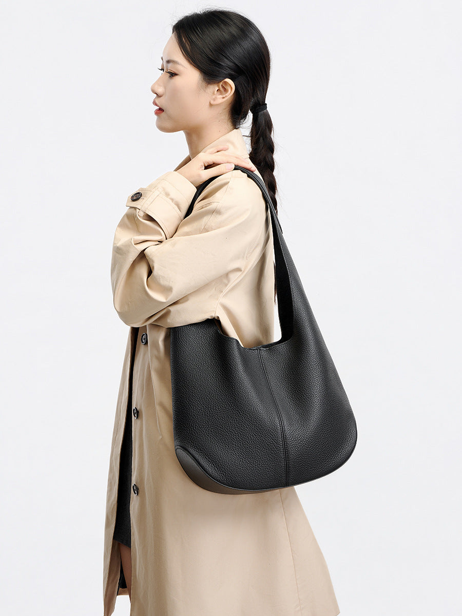 High-End Design Women's Bag 100% Genuine Leather Single Shoulder Tote Bag Corina