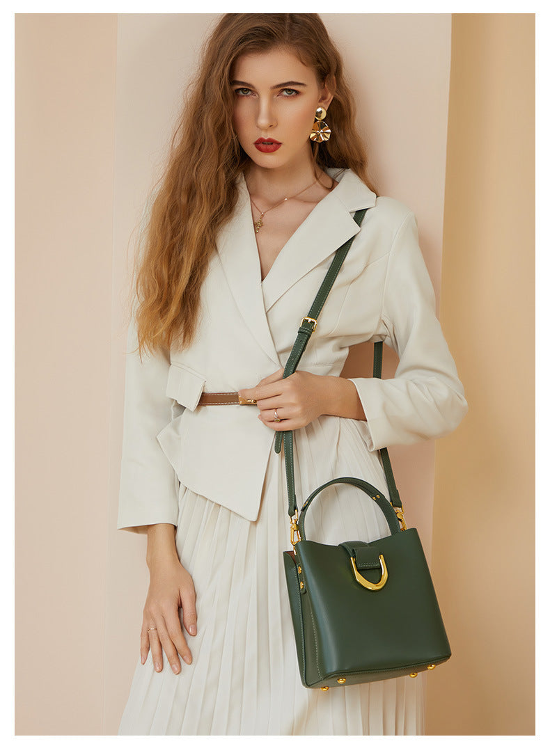 High-End Design Women's Bag 100% Genuine Leather Single Shoulder or Crossbody Bag Toledo