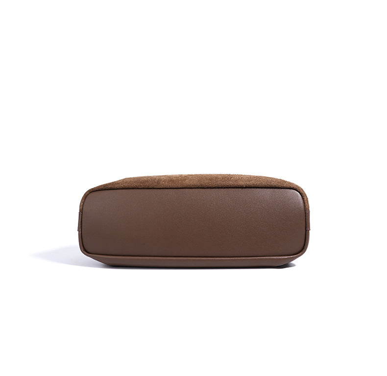 Women's Bag 100% Genuine Leather / Suede Long Handle Shoulder Underarm Pillow Bag Arles