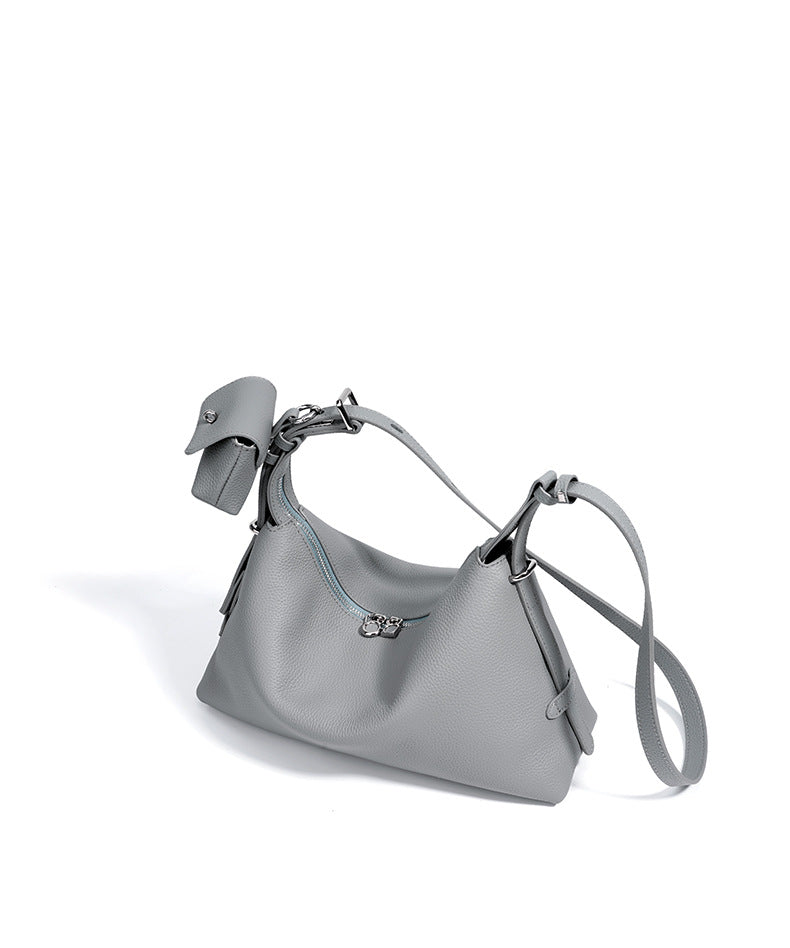 High-End Design Women's 100% Genuine Leather Single Shoulder Pillow Bag Palermo