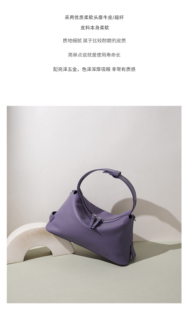 High-End Design Small Women's Bag 100% Genuine Leather Single Shoulder or Crossbody Bag Ferrara
