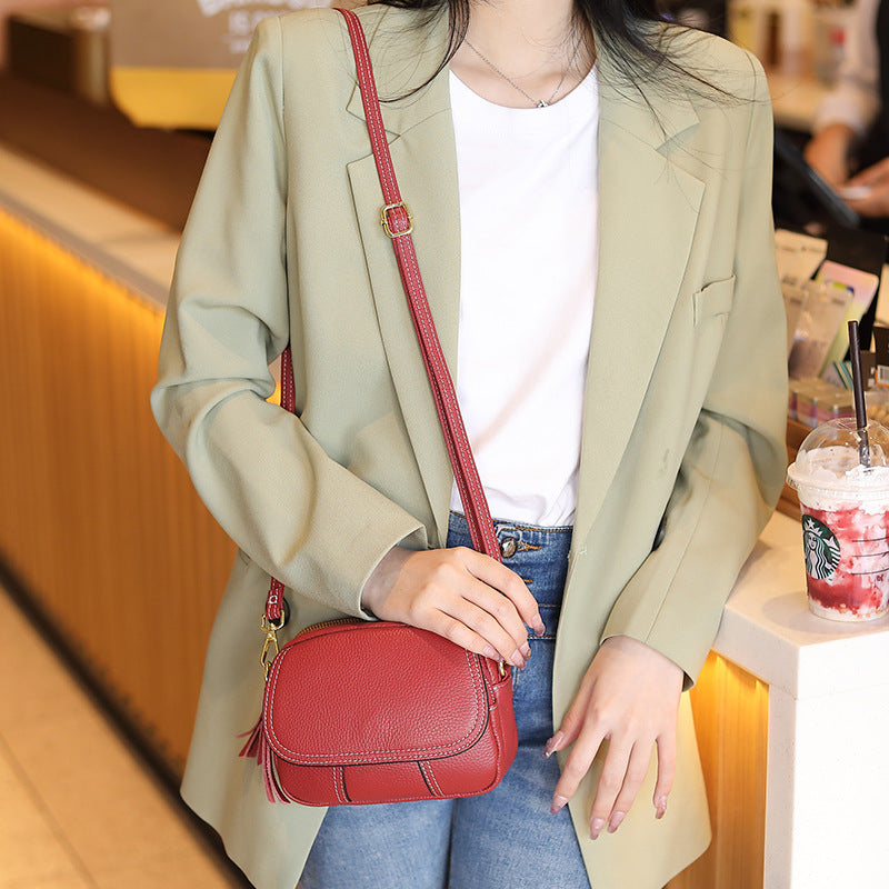 High-End Design Small Women's Bag 100% Genuine Leather Single Shoulder or Crossbody Bag Illinois