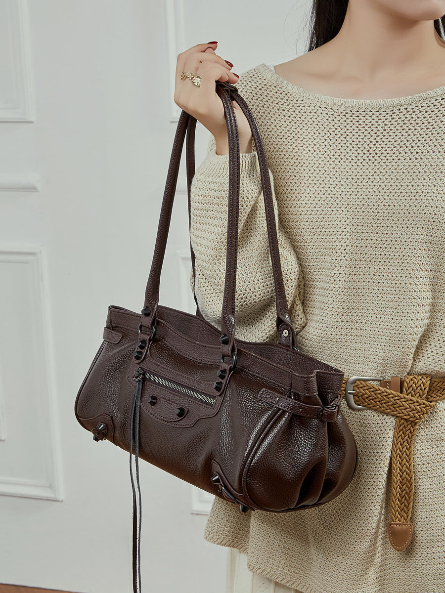 Designed Women's Bag 100% Genuine Leather Single Shoulder Bag Drama