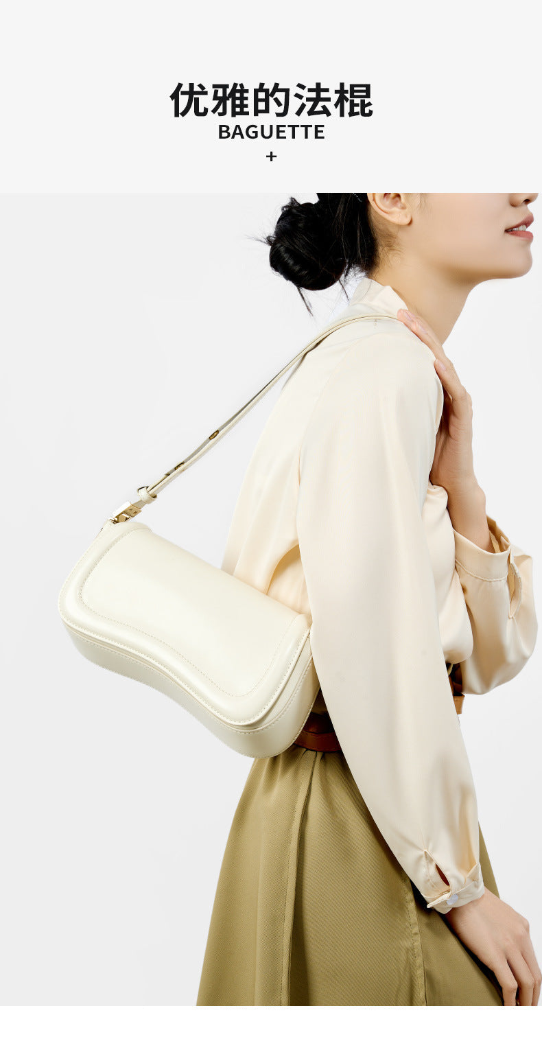 High-End Design Women's 100% Genuine Leather Single Shoulder Tofu Bag Arkansas