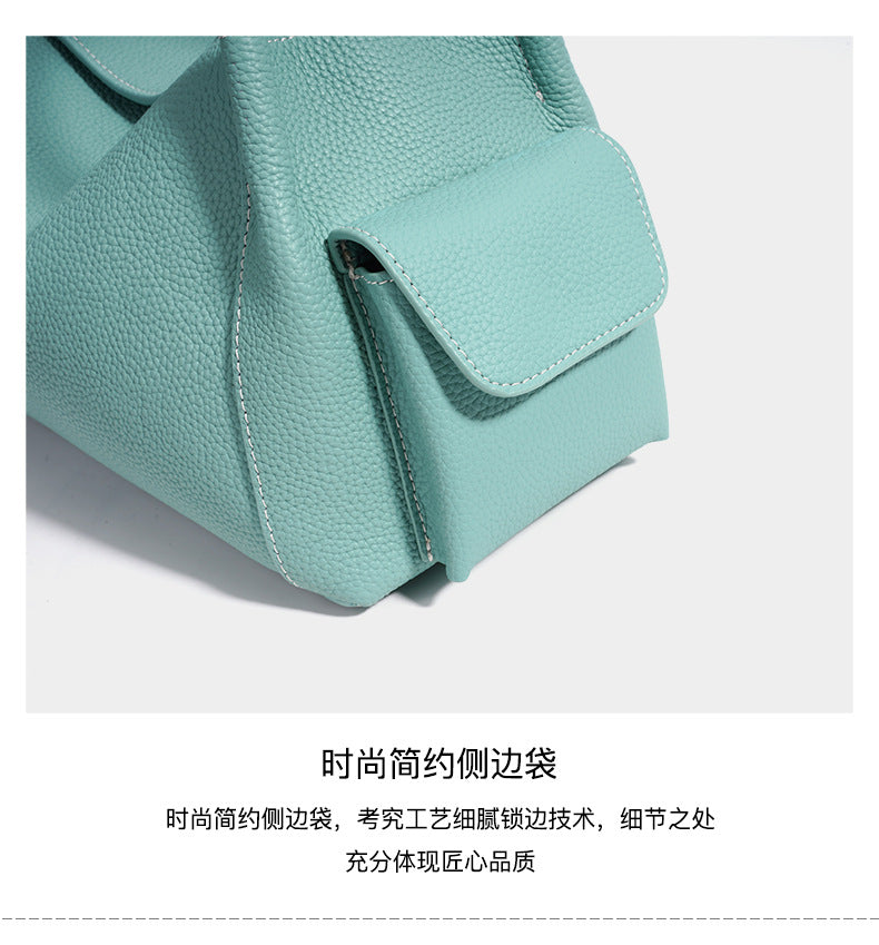 High-End Design Women's 100% Genuine Leather Single or Across Shoulder Pillow Bag Parma