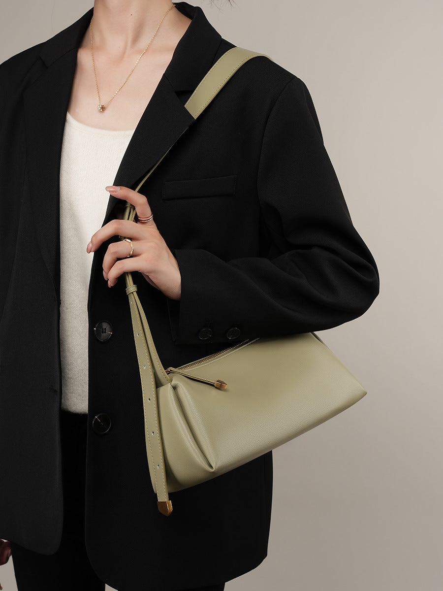 High-End Design Women's 100% Genuine Leather Single Shoulder Baguette Bag Alabama