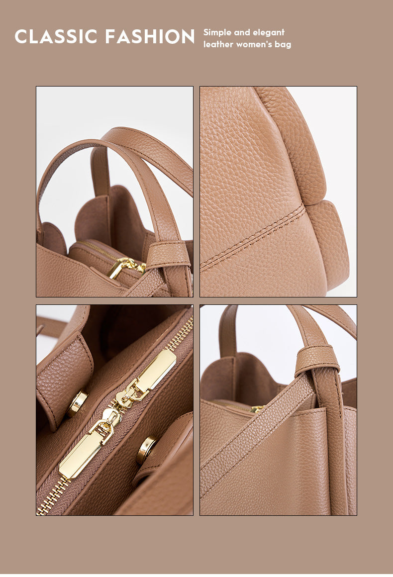 High-End Design Women's Bag 100% Genuine Leather Single Shoulder or Crossbody Bag Washington
