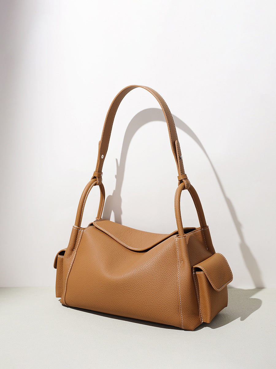 High-End Design Women's 100% Genuine Leather Single or Across Shoulder Pillow Bag Parma