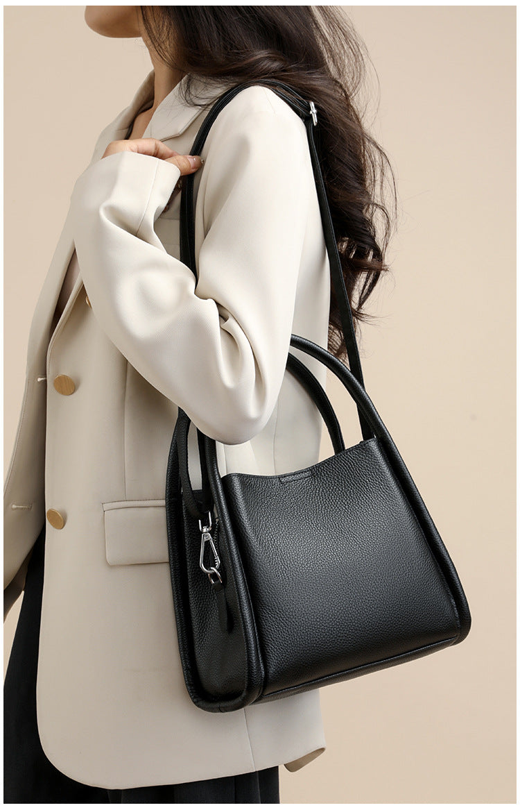 High-End Design Women's Bag 100% Genuine Leather Single Shoulder or Crossbody Bucket Bag Tennessee