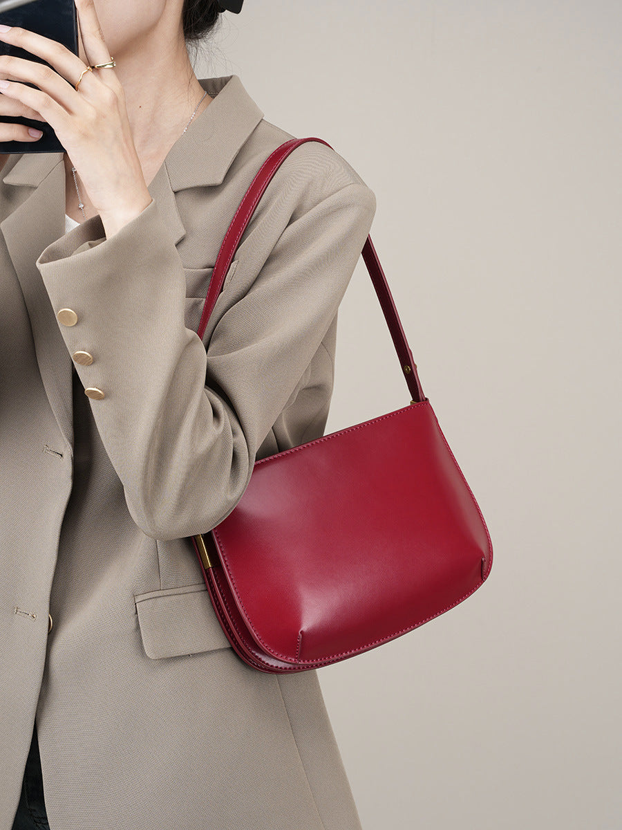 High-End Design Small Women's Bag 100% Genuine Leather Single Shoulder or Crossbody Bag Marbella