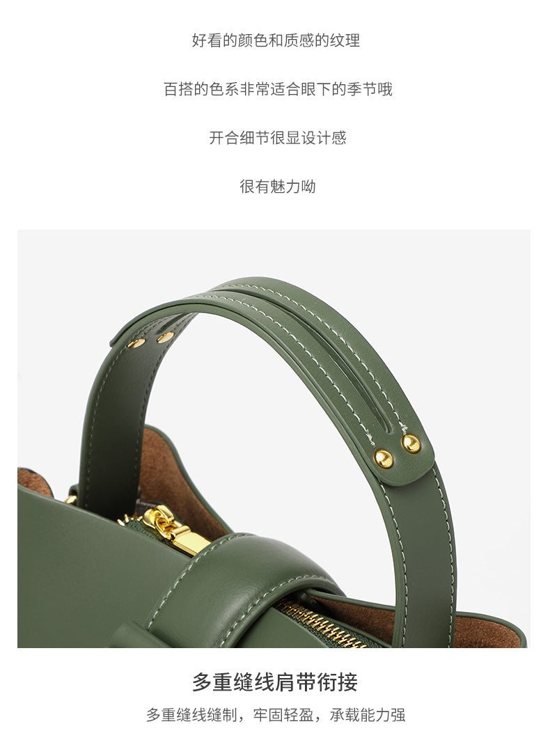 High-End Design Women's Bag 100% Genuine Leather Single Shoulder or Crossbody Bag Toledo
