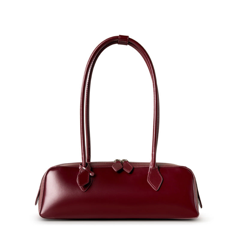 Underarm Long Style Baguette Women's 100% Genuine Leather Single Shoulder Bag North Carolina