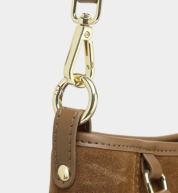 Designed Women's 100% Genuine Leather Suede Single Shoulder and Crossbody Solo