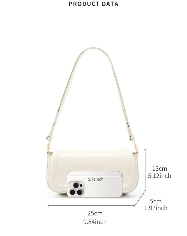 Designed Women's 100% Genuine Leather Single Shoulder Tofu Bag Arkansas