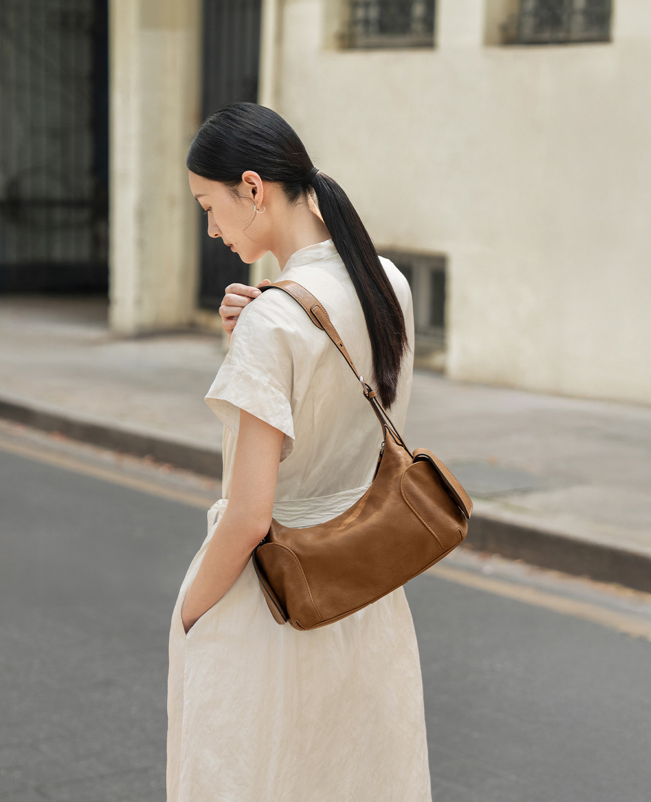Designed Women's 100% Genuine Leather Single and Cross Shoulder Bag Plaza