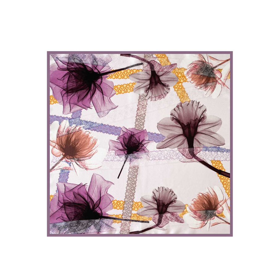 Women's 100% Mulberry Silk Scarves, Oil Printed in France