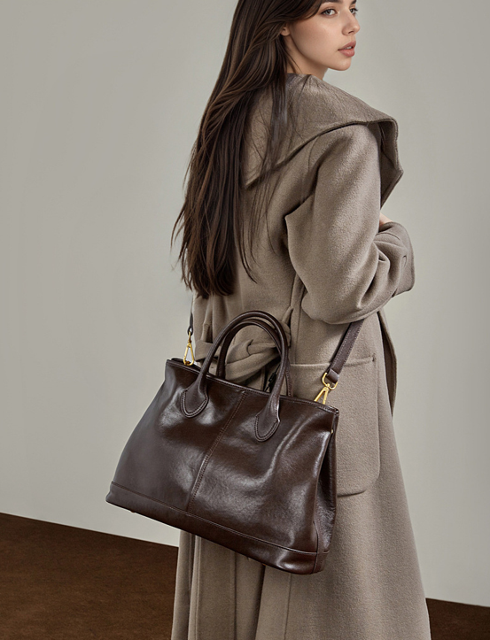 High-End Designed Women's Bag 100% Genuine Leather Single Shoulder or Crossbody Bag More