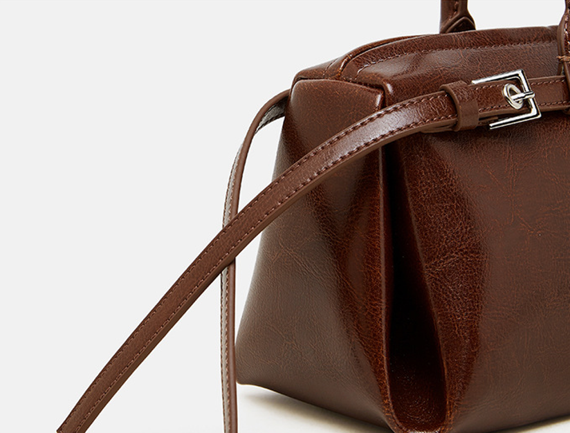 Underarm Long Style Baguette Women's 100% Genuine Leather Single Shoulder Bag Villa