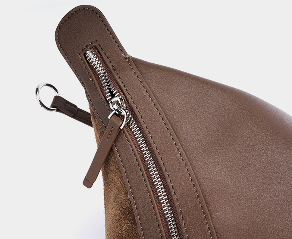 Women's Bag 100% Genuine Leather / Suede Long Handle Shoulder Underarm Pillow Bag Arles