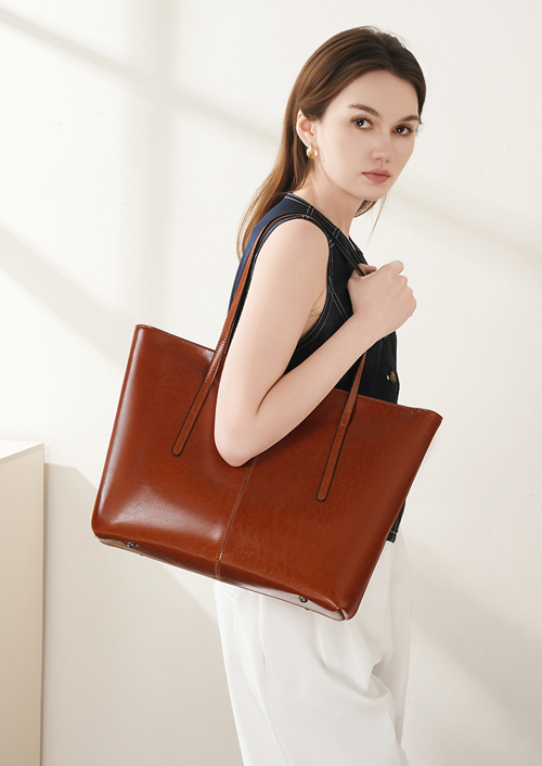 Designed Women's 100% Genuine Leather Single Shoulder Tote Bag Lascala