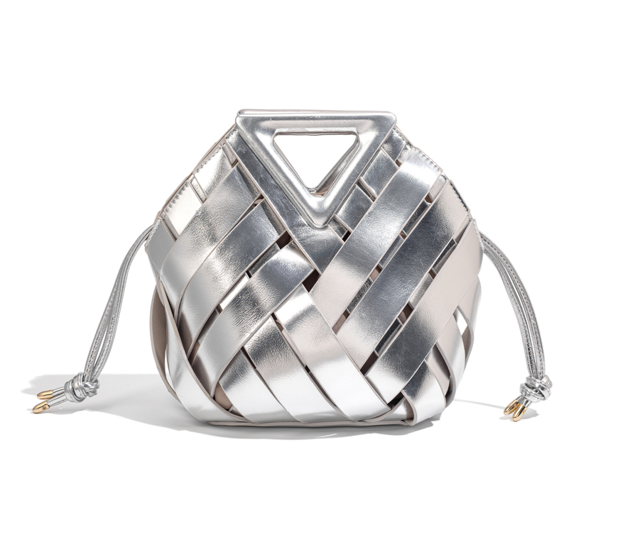 Designed Women's Vegan Leather Single or Cross Shoulder Woven Bag Lloret