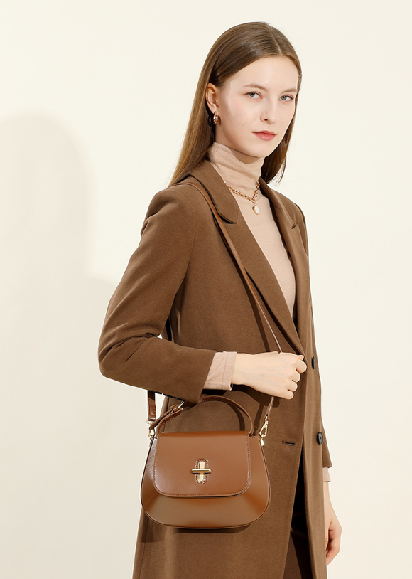 Designed Women's 100% Genuine Leather Single Shoulder or Crossbody Capsule Bag Georgia