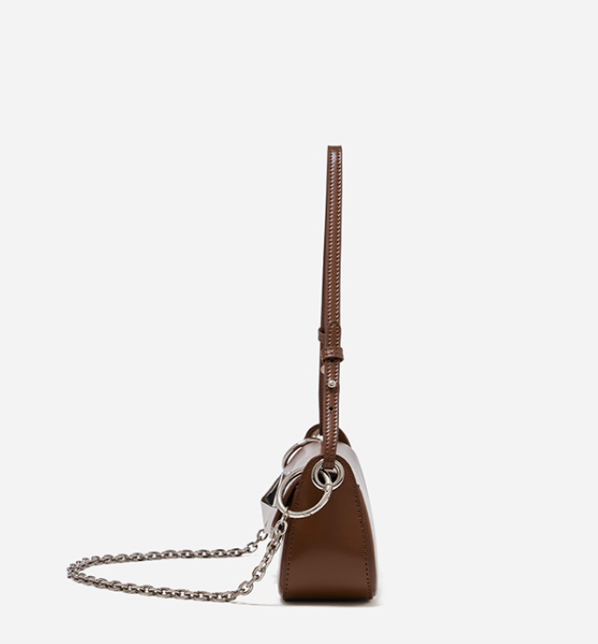 High-End Design Women's Bag 100% Genuine Leather Single Shoulder Small Square Bag Uno