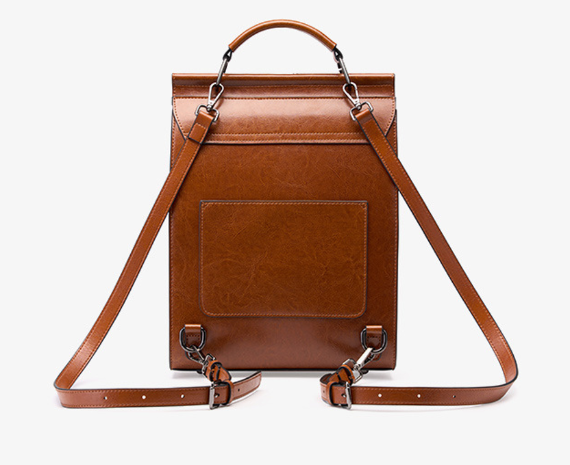 100% Genuine Leather simple and lightweight Women's backpack College