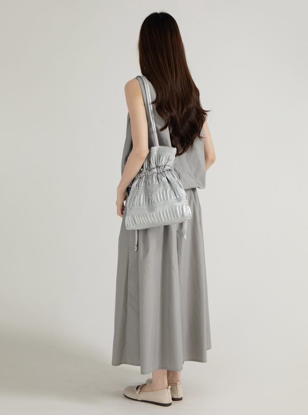 Designed Women's Vegan Leather Single Shoulder Drawstring Bucket Bag Torro