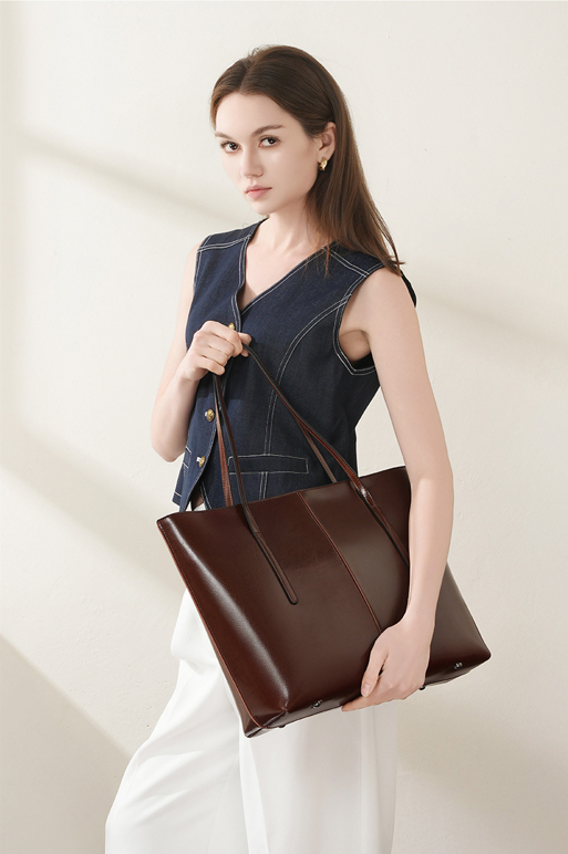 Designed Women's 100% Genuine Leather Single Shoulder Tote Bag Lascala