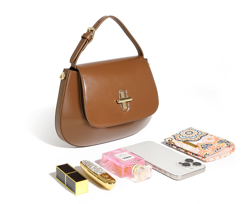 Designed Women's 100% Genuine Leather Single Shoulder or Crossbody Capsule Bag Georgia