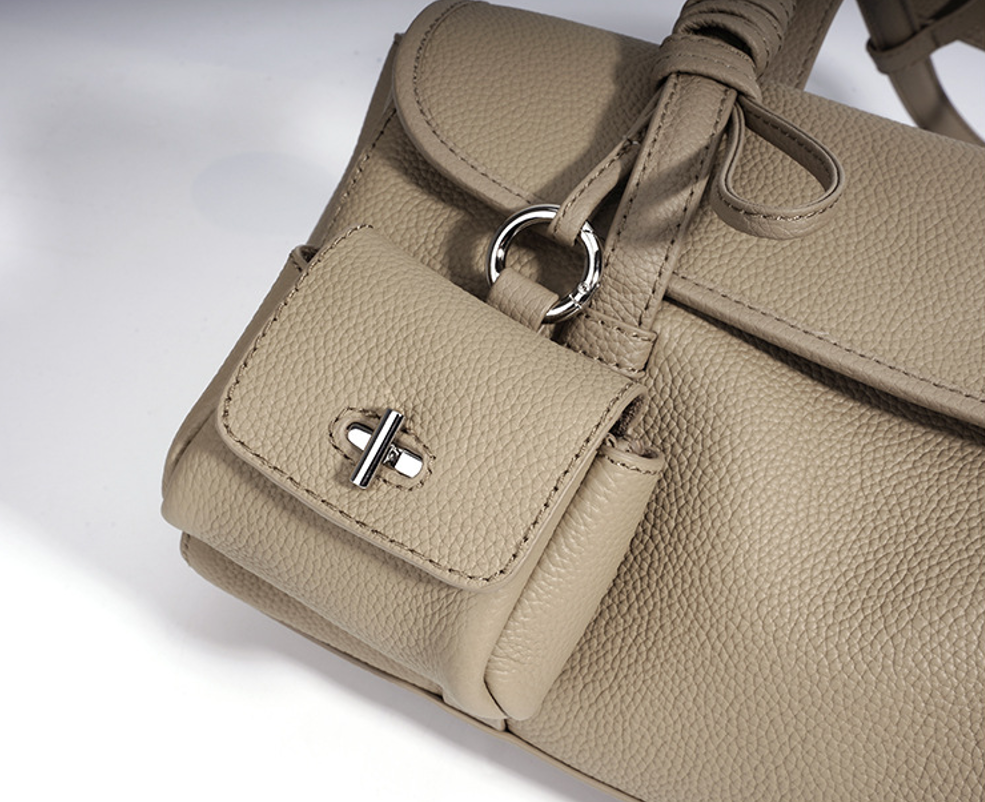 Designed Women's 100% Genuine Leather Pillow-Shaped Shoulder Bag Genoa