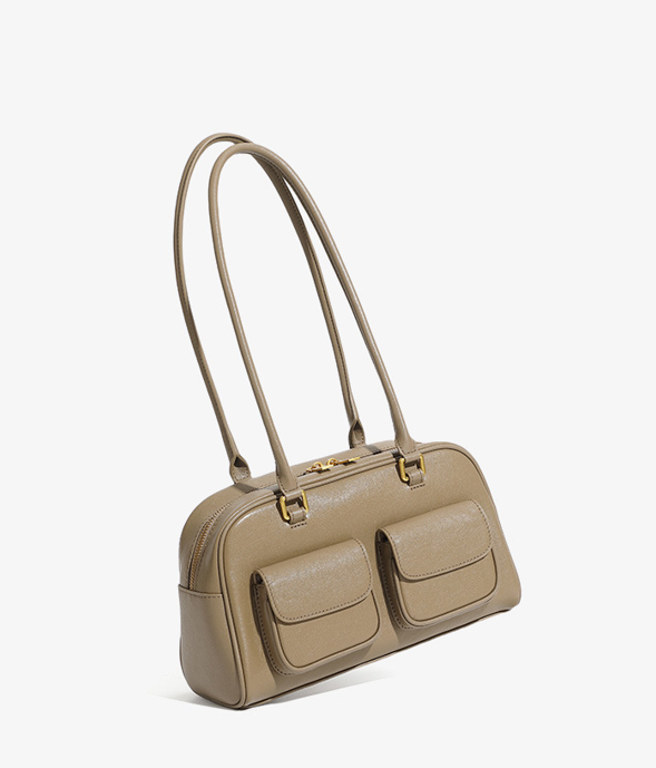 Designed Women's 100% Genuine Leather Single Shoulder Baguette Bag Barcelona