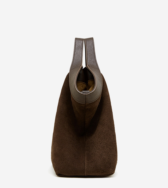Women's Bag 100% Genuine Leather Suede Single Shoulder or Crossbody Bag Boro-Boro