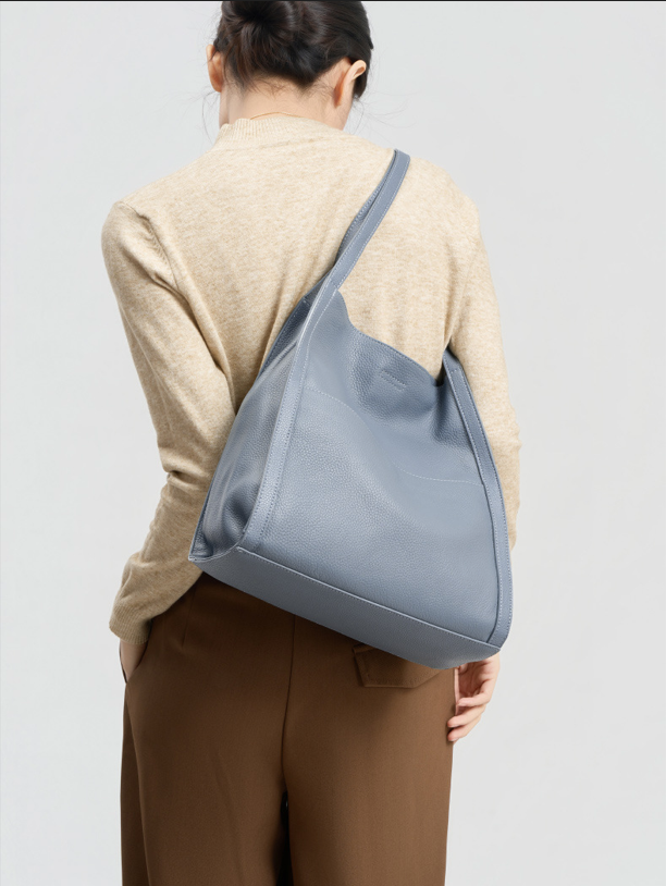 High-End Design Women's Bag 100% Genuine Leather Single Shoulder Tote Bag Ostia
