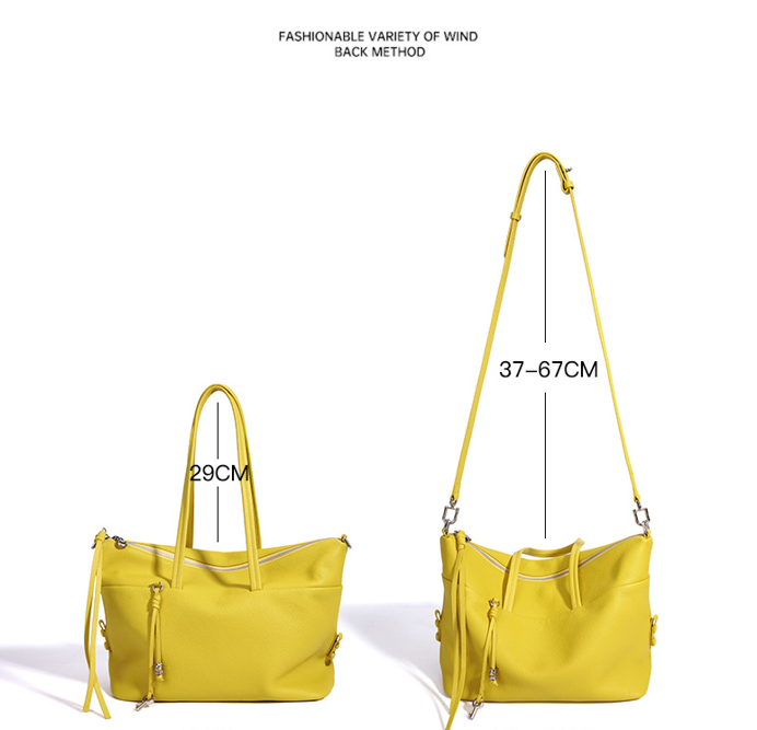 High-End Design Women's Bag 100% Genuine Leather Single Shoulder or Crossbody Tote Bag Rho