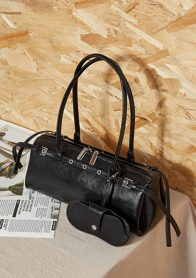 Underarm Long Style Baguette Women's 100% Genuine Leather Single Shoulder Bag Villa