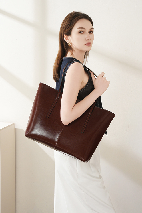 Designed Women's 100% Genuine Leather Single Shoulder Tote Bag Lascala